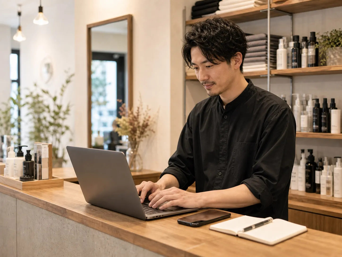 Googleマップの店舗情報を見直している場面