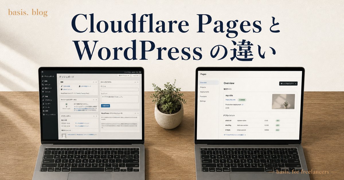 Cloudflare PagesとWordPressの違い｜中小・個人事業主向け比較のカバー画像
